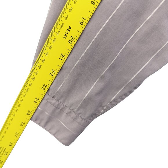 VTG John Henry Fitted Collection Grey Pinstripe Dress Shirt  (16½ 34/35) Office - Picture 12 of 13